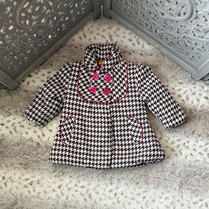 Penelope Mack pink black Houndstooth jacket baby girls 18 months girlhoodcore
